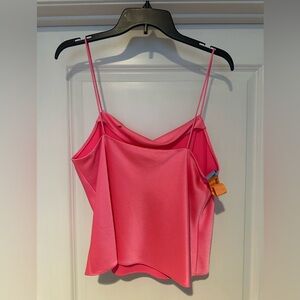 Elegant Pink Satin Cami Top